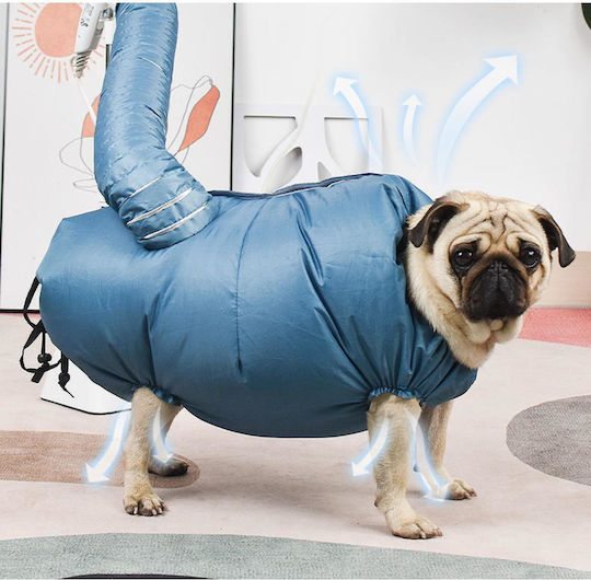 Animal Tragbarer Hundetrockner Blau mit Dachfirst 135cm