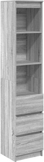 Grey Sonoma Bookcase 37.5x35x180cm