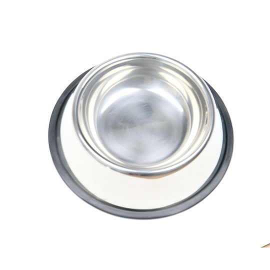 Edelstahl Schalen Wasser für Hund & Katze 200ml 15cm in Silber Farbe