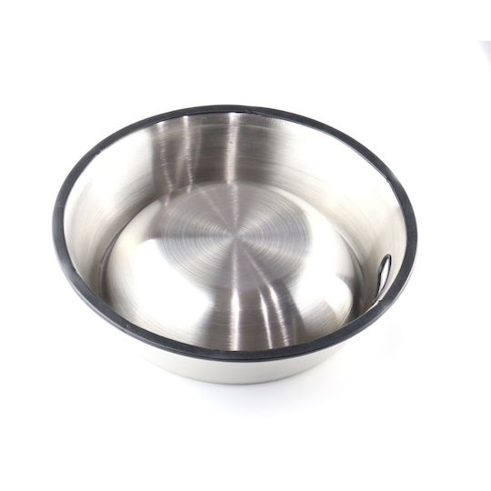 Animal Stainless Steel Bowl Food & Water for Dog & Cat 2.2lt in Silver Color
