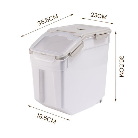 Animal Food Storage Container Silicone for Dog & Cat 2x in Transparent Color