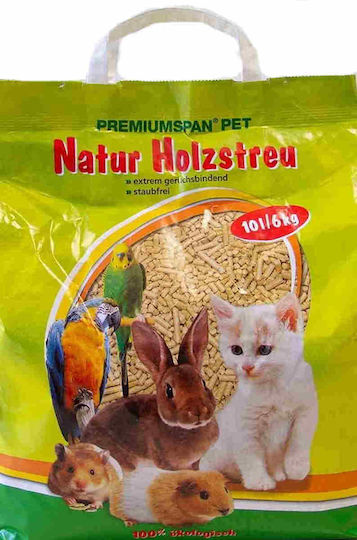 Premiumspan Pet Natur Holzstreu Pellet Γάτας χωρίς Άρωμα 6kg