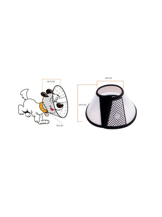 Elizabethan Pet Collar-Cone | Neck circumference: 37-41cm/Depth 20.5cm