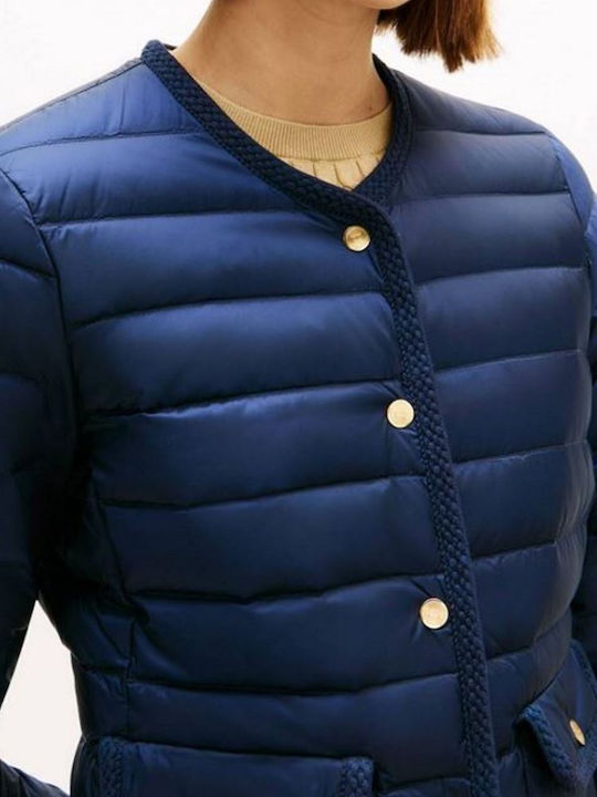Women's Sleeveless Jacket for Winter Navy Blue