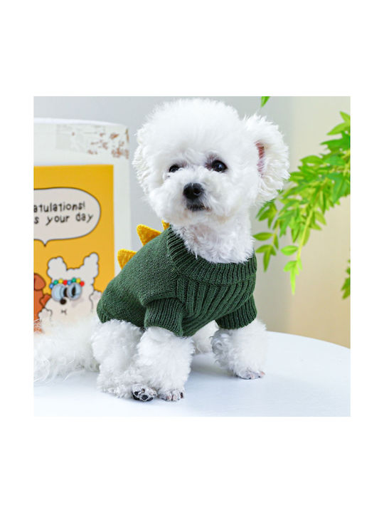 Strickpullover Hund in Grün Farbe