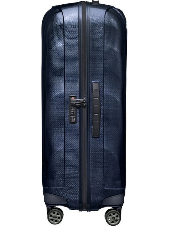 Samsonite C-lite Large Hard Suitcase Navy Blue Dark with 4 Wheels Height 75cm
