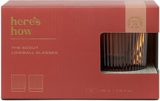 Here's How Set Pahare Whisky Cocktail Din Sticlă Galben Miere 266ml 2 Bucăți