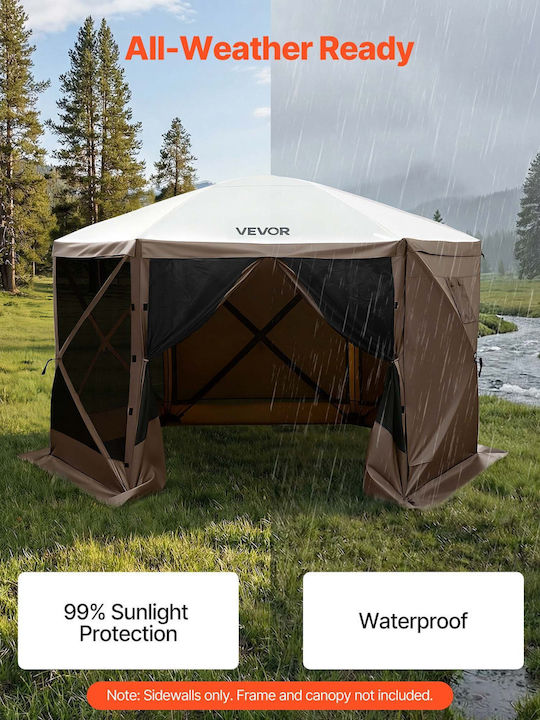 Vevor Garten Gazebo Braun 1,73x1,48m
