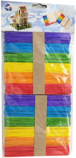 Bețișoare De Artizanat Colorate 100mm – 100 Bucăți