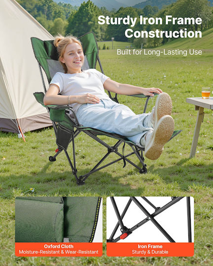 Vevor Strandstühle Liegestuhl - Sessel Für Kinder Grüne 166x55x40cm