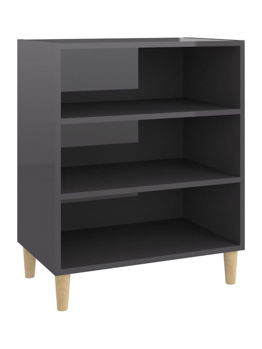 Библиотека Лъскав Сив 57x35x70см