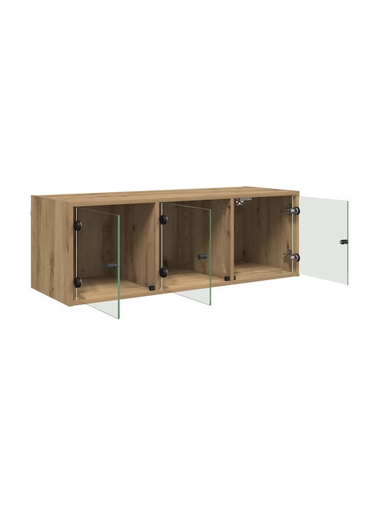 Wand Wohnzimmer Schrank aus Spanplatte Artisan Eiche 102x37x35cm
