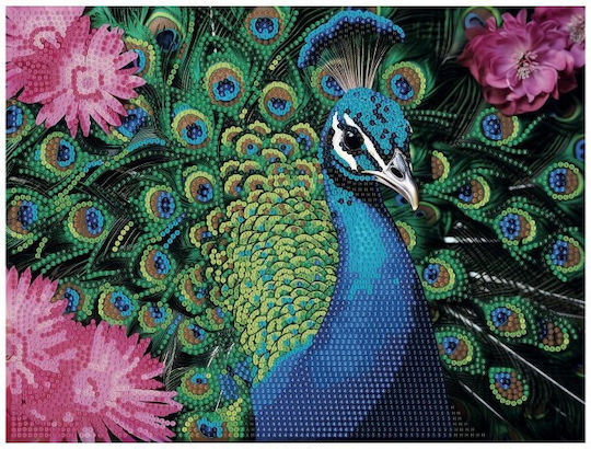 Diamantiny Level Up Decorative Colorful Pebbles Peacock Board 96578