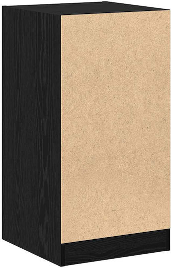 Bodenstehender Wohnzimmerschrank aus Spanplatte in Schwarzer Eiche 40x41x77,5 cm