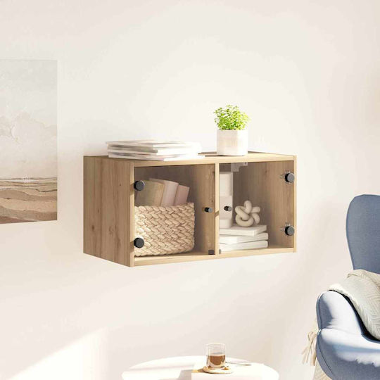 Hängeschrank fürs Wohnzimmer aus Spanplatte Artisan-Eiche 68x37x35 cm