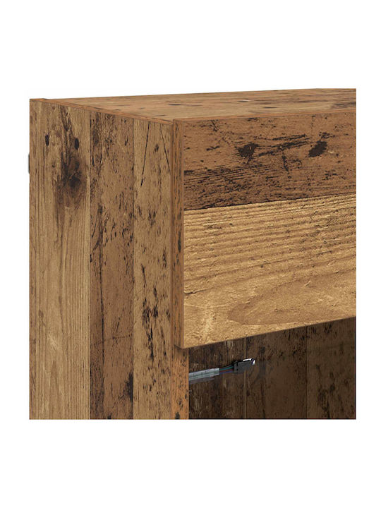 Shelf Wall with LED Old Wood 98.5x30x60.5cm