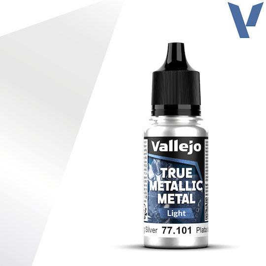 Acrylicos Vallejo Modellbau Farbe Sterling Silver 18ml