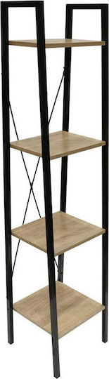 Bibliothek Natürliche - Schwarz 34x32x148cm
