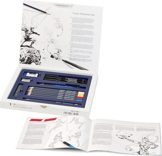 Faber-Castell Comic Illustration Σετ Ζωγραφικής 15τμχ