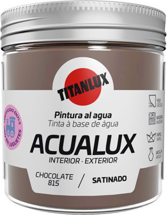 Titan Acualux Satin Νο 815 Υγρό Χρώμα Χειροτεχνίας Καφέ για Ξύλο Νερού Μεταλλικών Αποχρώσεων Chocolate 815 100ml