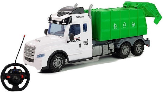 Lean Toys Garbage truck Remote Controlled Car Green