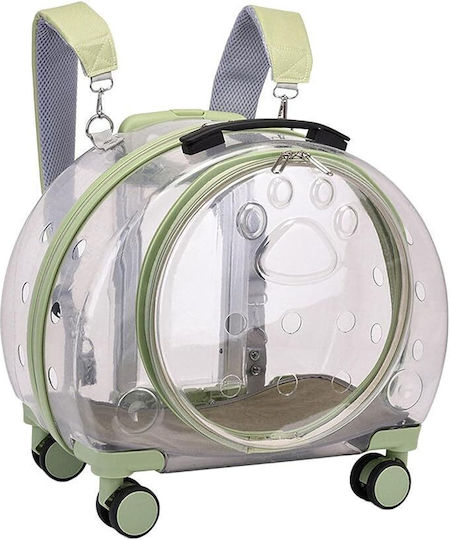 Animal Trolley Dimensions for Dog Cat Carrying Up to 7kg Transparent L43xW40xH26cm
