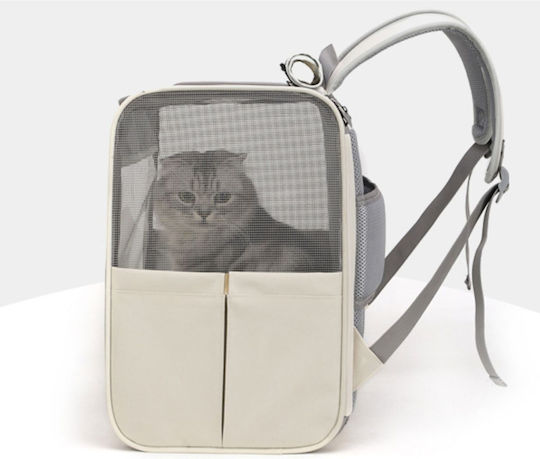 Animal Waterproof Backpack for Dog and Cat Transport up to 6kg Gray M40xW34xH26cm