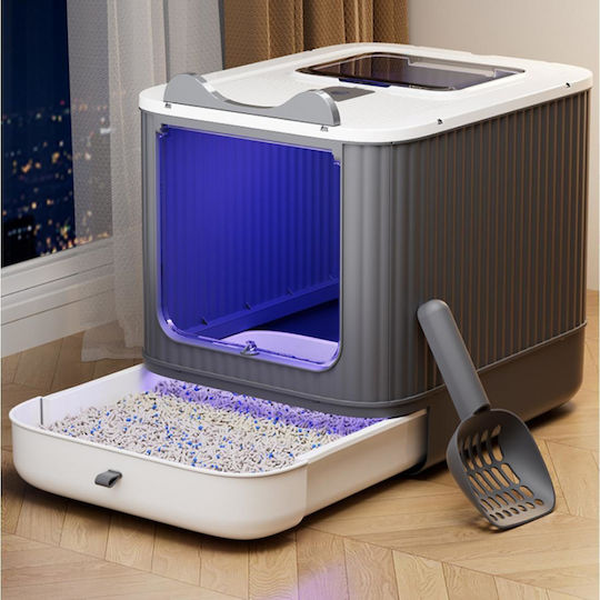 Τουαλέτα Γάτας Uv-light Κλειστού Τύπου Διάστ.34.5x44.5x37.5cm