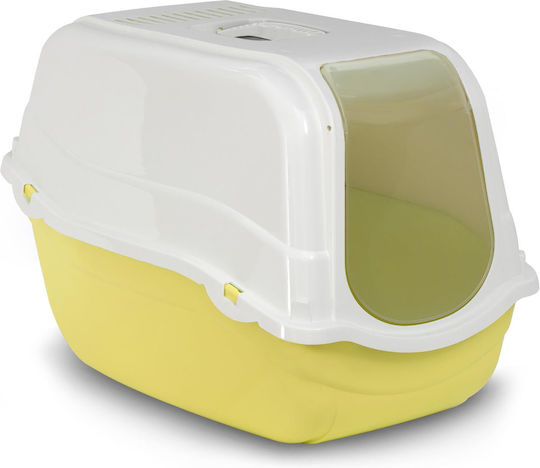 Pet Camelot Romeo Cat Toilet Closed with Filter Yellow L57 x W39 x H41cm