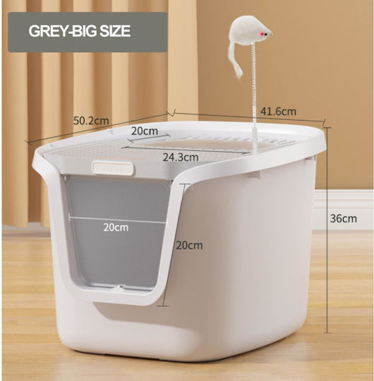 Animal Cat Toilet Closed White L50.2 x W41.6 x H36cm