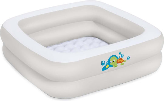 Bestway Children's Square Inflatable Swimming Pool 86x86x25cm Transparent