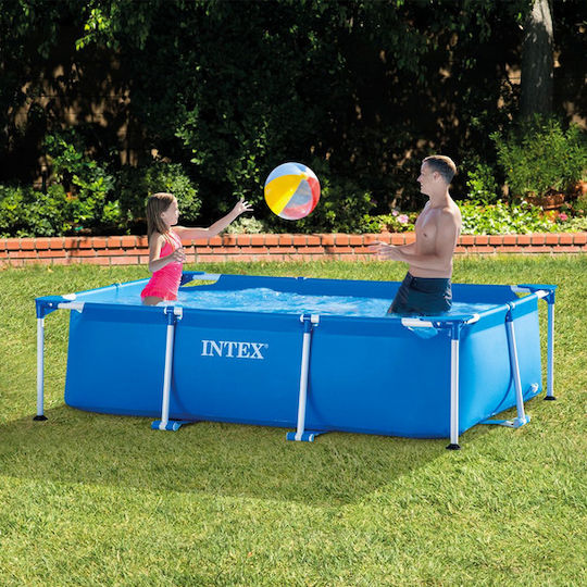 Intex Swimming Pool 2282lt with Metallic Frame 260x160x65cm Blue