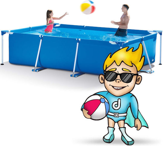 Intex Swimming Pool 2282lt with Metallic Frame 260x160x65cm Blue