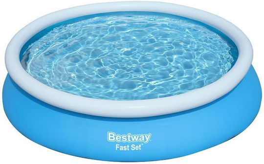 Bestway Runde Schwimmbecken PVC 5377lt Aufblasbar 366x76cm Hellblaue