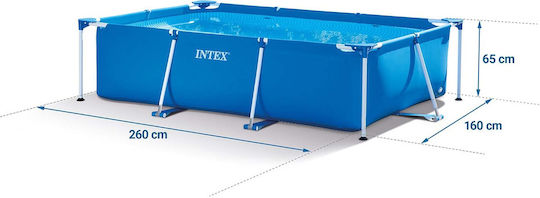 Intex Swimming Pool 2282lt with Metallic Frame 260x160x65cm Blue