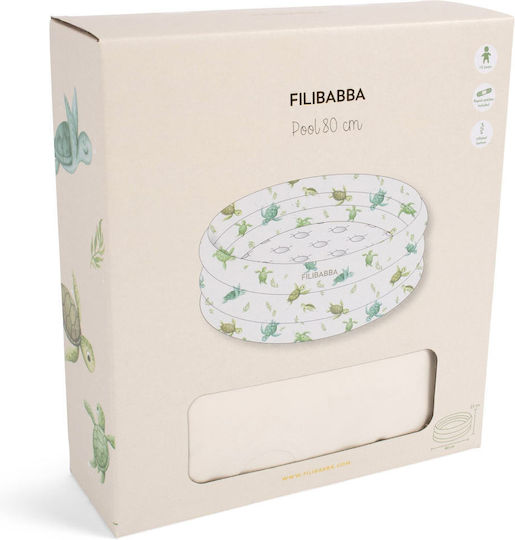 Filibabba Alfie First Swim Παιδική Στρογγυλή Πισίνα PVC 43lt Φουσκωτή 80x26εκ. Μπεζ