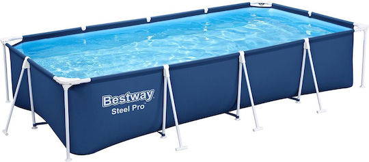Bestway Steel Pro Swimming Pool PVC with Metallic Frame 400x211x81cm Blue