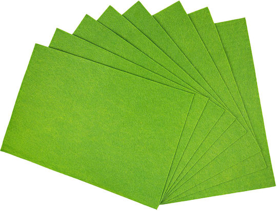 Decorative Paper Interdruk Filc Ynj Bright Green 8 Pieces Interdruk Galantry