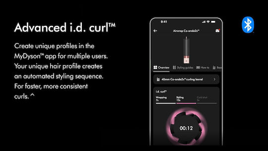 Dyson Hs09 Airwrap Co-anda2x Curly + Coily Electric Hair Brush with Air for Hair Straightening and Curls 1700W Amber Silk