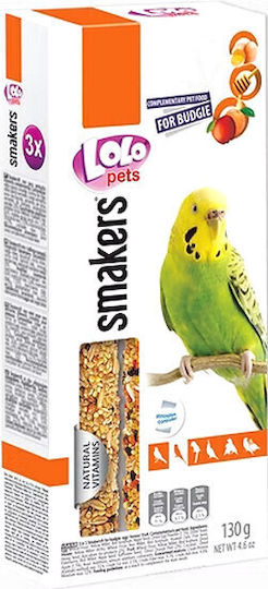 Lolo Pets Smakers Basic Τροφή σε Stick για Παπαγαλάκια με Αυγό, Μέλι & Φρούτα 130gr