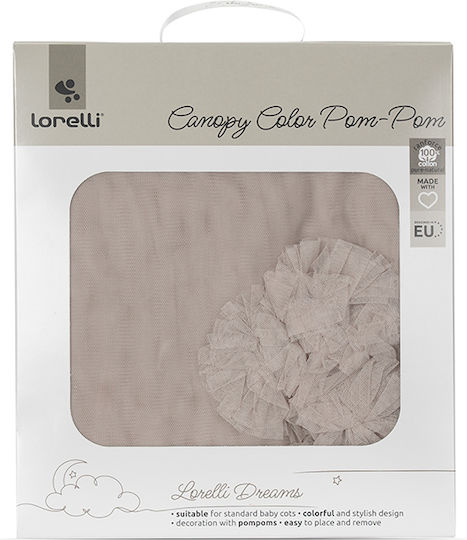 Lorelli Κουνουπιέρα Κούνιας από Τούλι Μπεζ 160x160εκ.