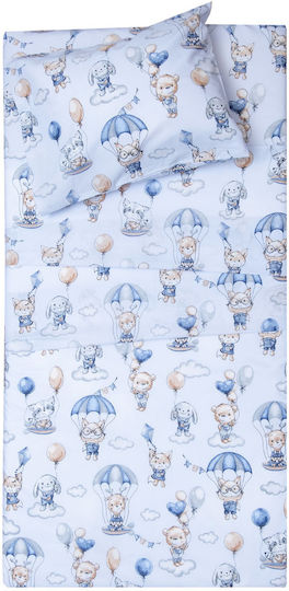 Viopros Oliver Crib Bumpers Classic Inside Ciel 40x165cm