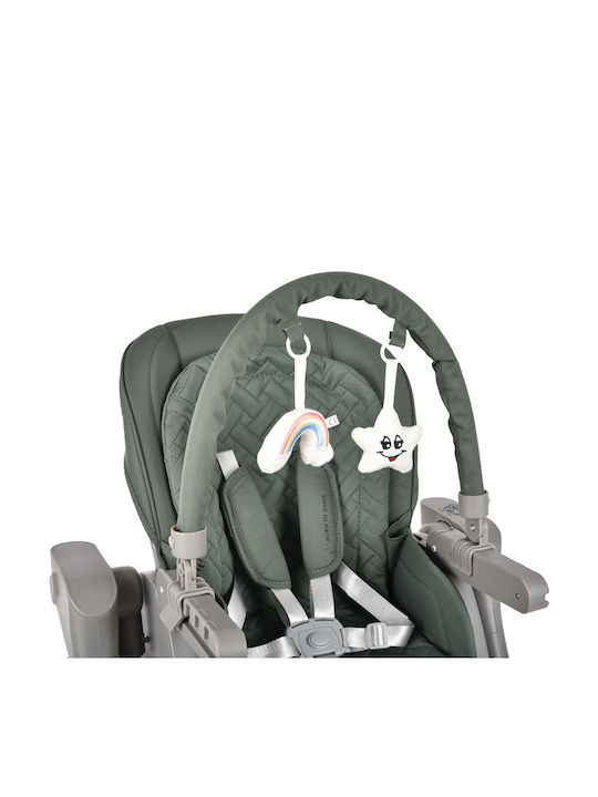 Bebe Stars Serenna Foldable Highchair 2 in 1 with Adjustable Height Green