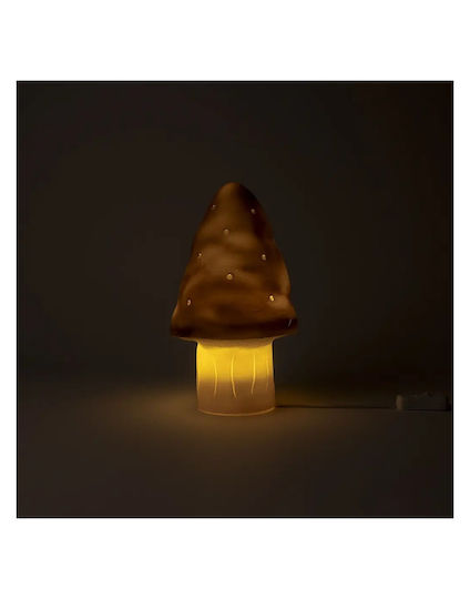 Egmont LED Kinder Dekorative Lampe Egmont Braun 15x15x28εκ.