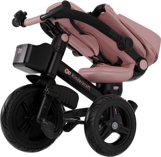 Kinderkraft AVEO 2 Plus Triciclete Pentru Copii Cu Mâner Pentru Părinți Pentru 9 Luni Roz