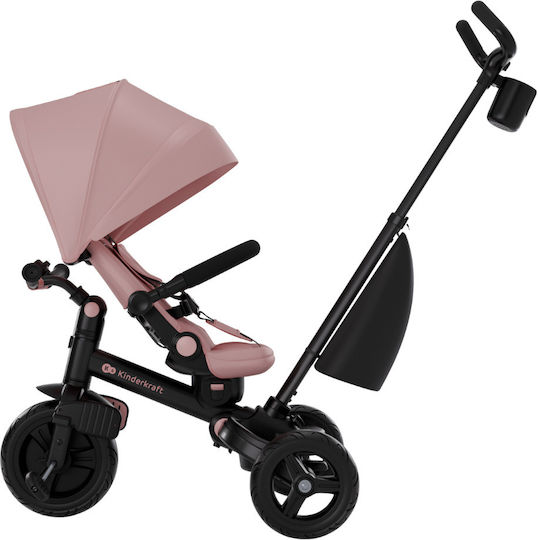 Kinderkraft AVEO 2 Plus Triciclete Pentru Copii Cu Mâner Pentru Părinți Pentru 9 Luni Roz