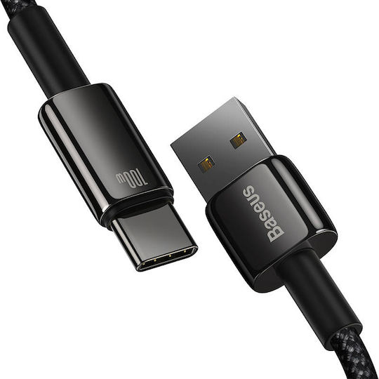Baseus Tungsten USB 2.0 Kabel USB Typ-C männlich - USB-A 100W PD Schwarz 2m CAWJ000101