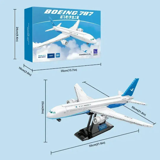 Pantasy Blocuri Boeing 787 Dreamliner 744buc