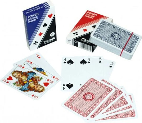 Piatnik Τράπουλα 1τμχ Πλαστική για Poker Κόκκινη