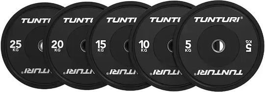 Tunturi 25kg Rubber Plate 1 Piece 45mm
